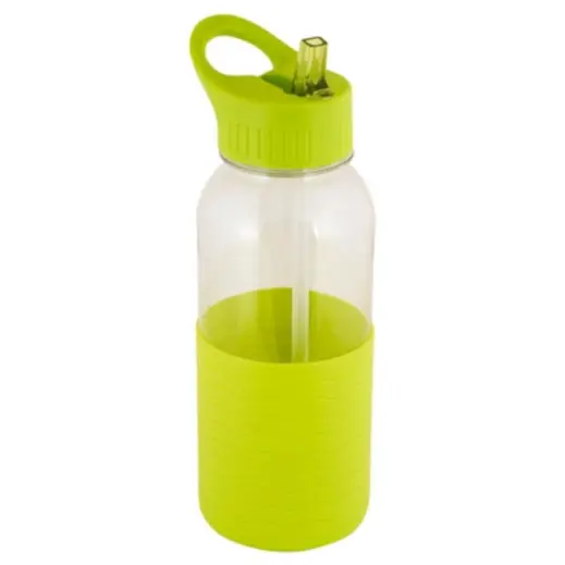 Silicone Wave Bottle Lime Green Top
